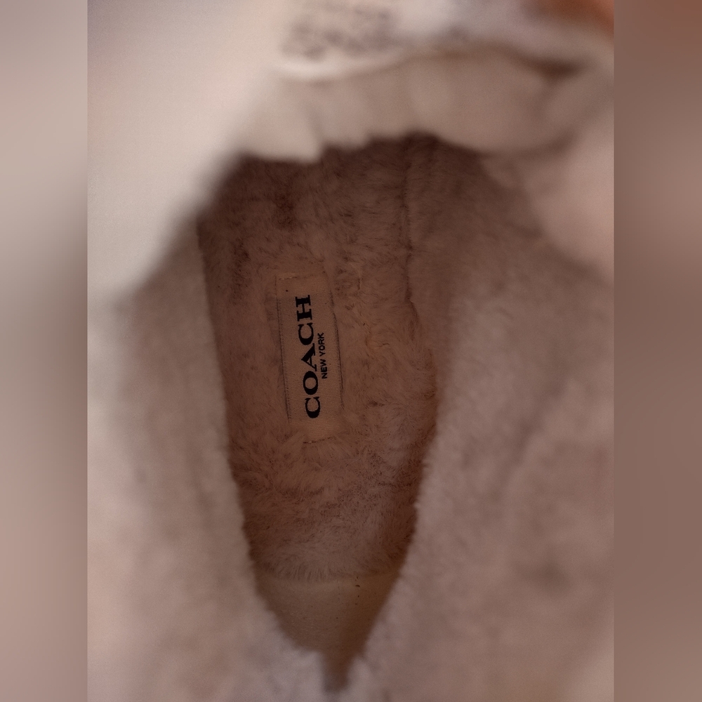 Coach Imani Signature "C" Jacquard Faux Fur Lining Lace-up Size US 8 B EU 38.5 - Picture 7 of 14